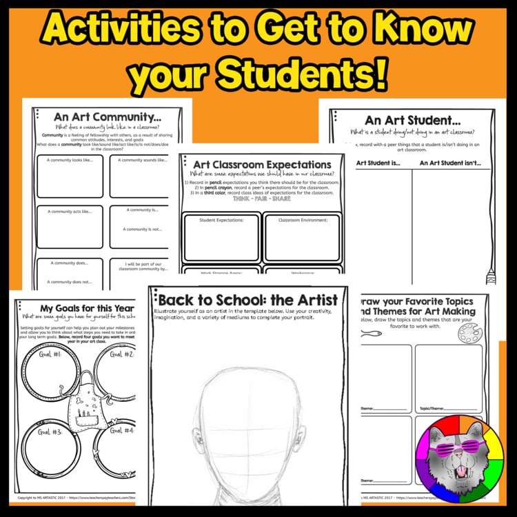 Back to School Art Classroom Activities First Week All About Me Get to Know You – image 4