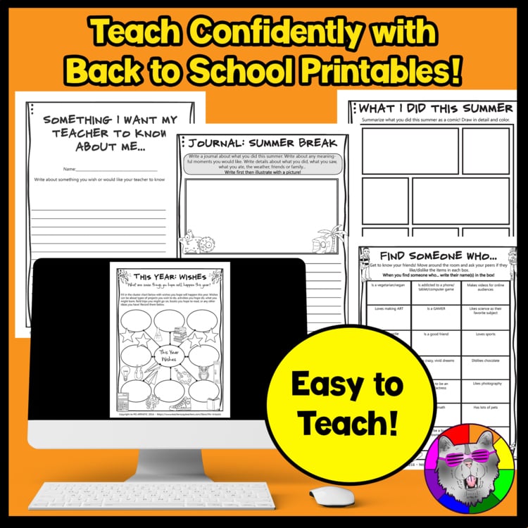 Back To School First Week Activities Get to Know You Middle School All About Me – image 2