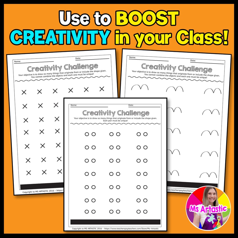 Creativity Challenges Art Lesson Fast Finishers Bell Ringers Art Worksheets – image 4