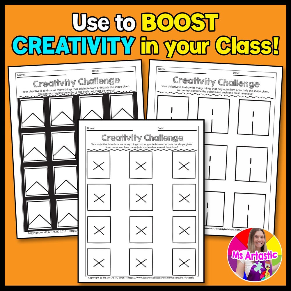 Creativity Challenges Art Lesson Fast Finishers Bell Ringers Art Worksheets – image 4