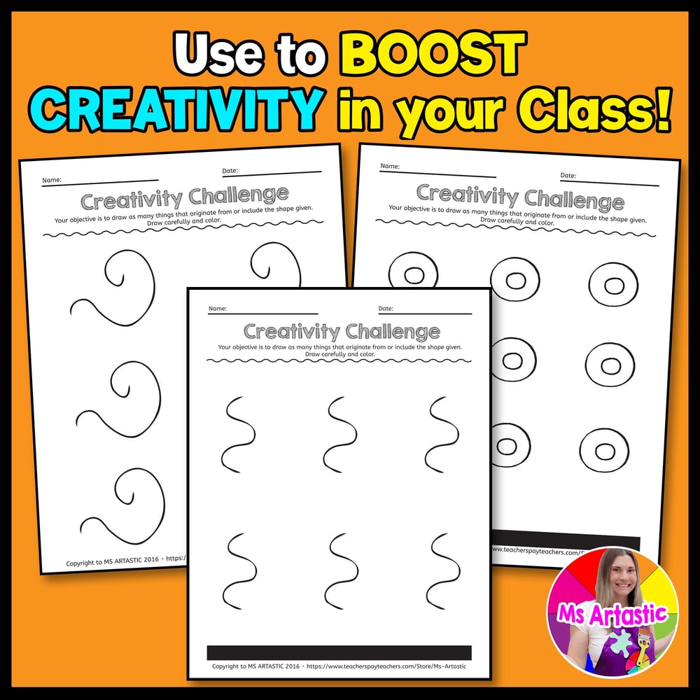 Creativity Challenges Art Lesson Fast Finishers Bell Ringers Art Worksheets – image 4
