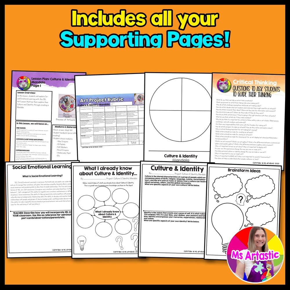 SEL Art Lesson Culture and Identity Art Project Social Emotional Learning Art – image 3