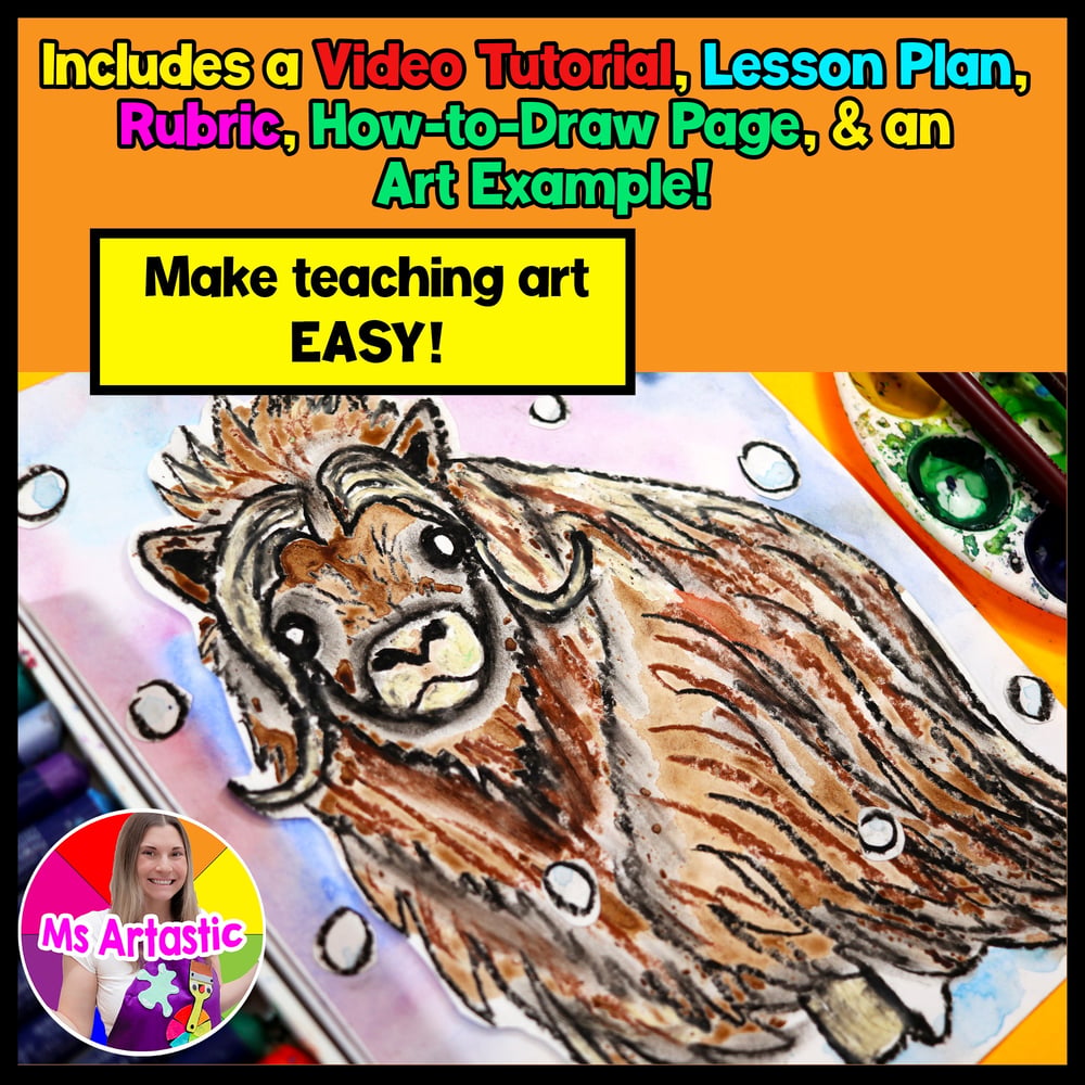 Winter Art Arctic Animal Art Project Muskox Art Lesson Canadian Animals – image 2
