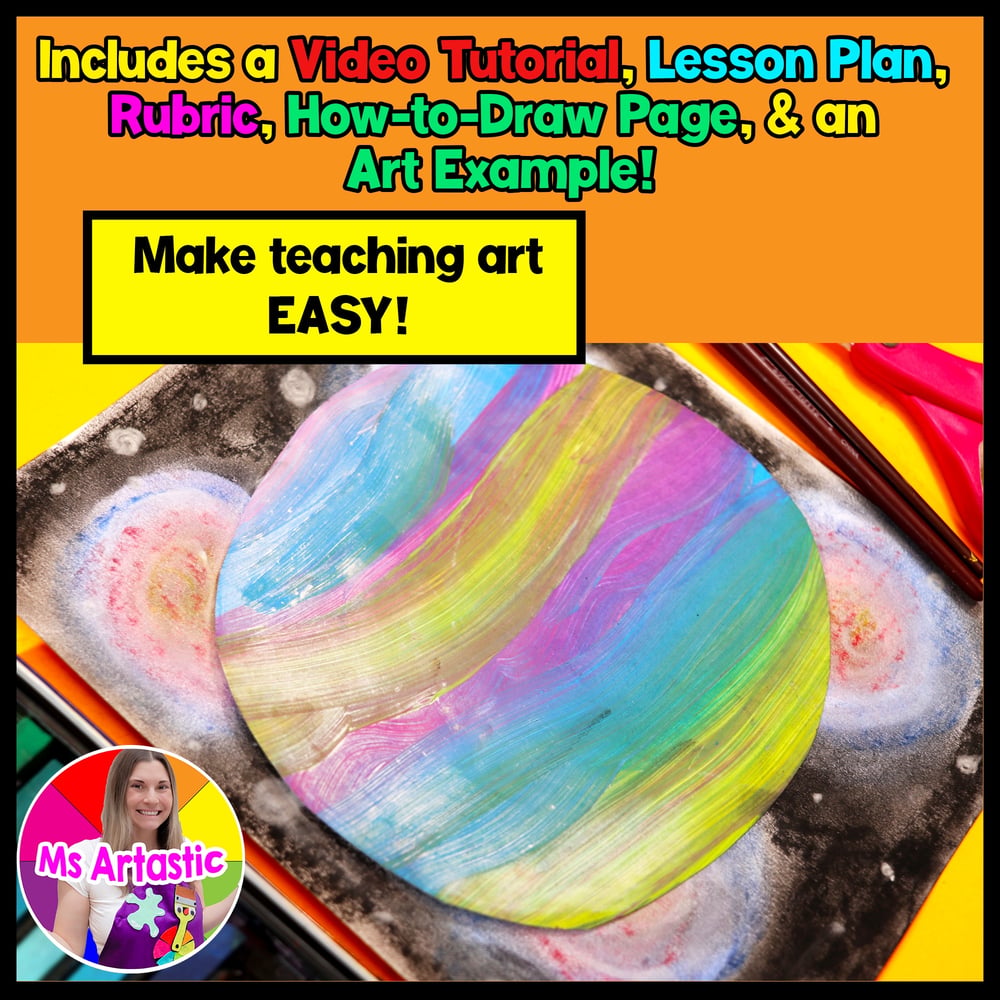 Outer Space Art Lesson Planet Art Project Outer Space Art Activity Planet Art – image 2