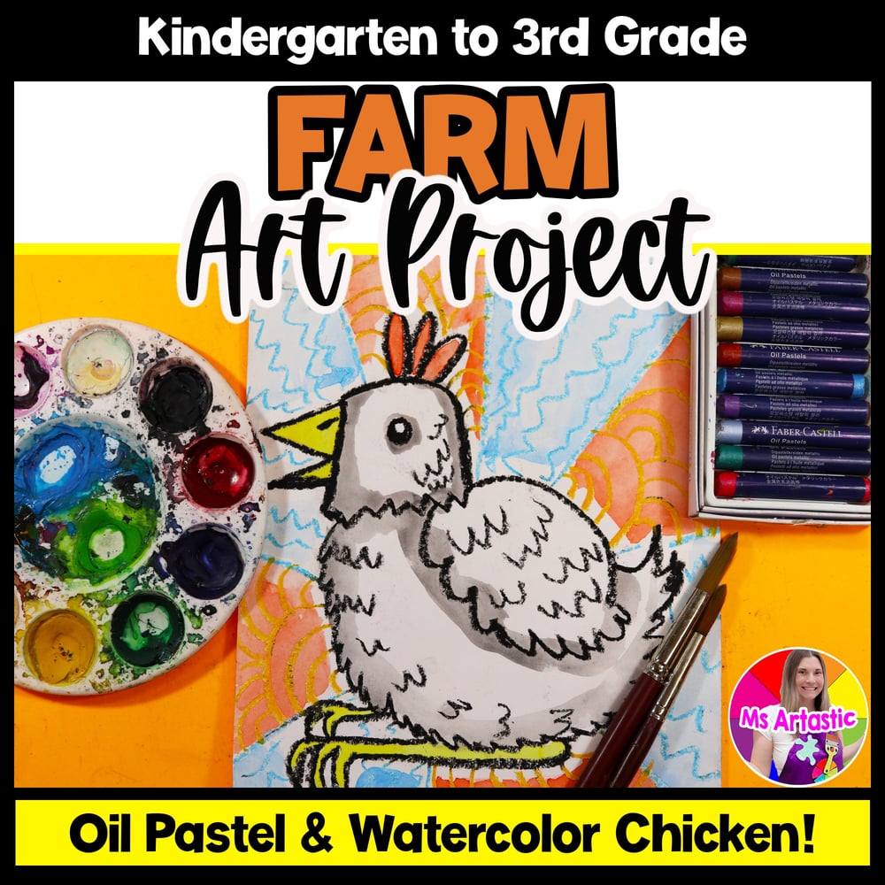 Line Art Lesson Farm Chicken Art Project Agriculture Art Lesson Art Activity