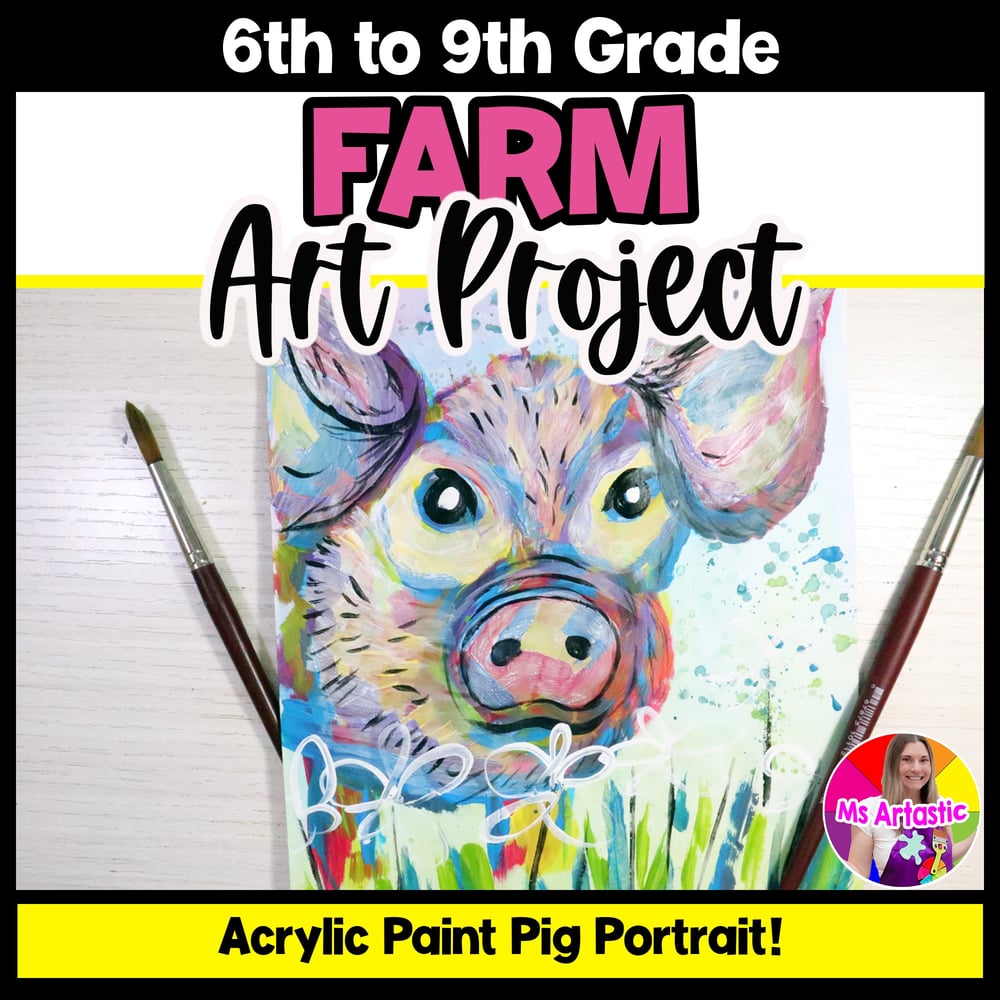 Farm Art Project Painting Art Lesson Pig Art Activity Artwork Summer Art