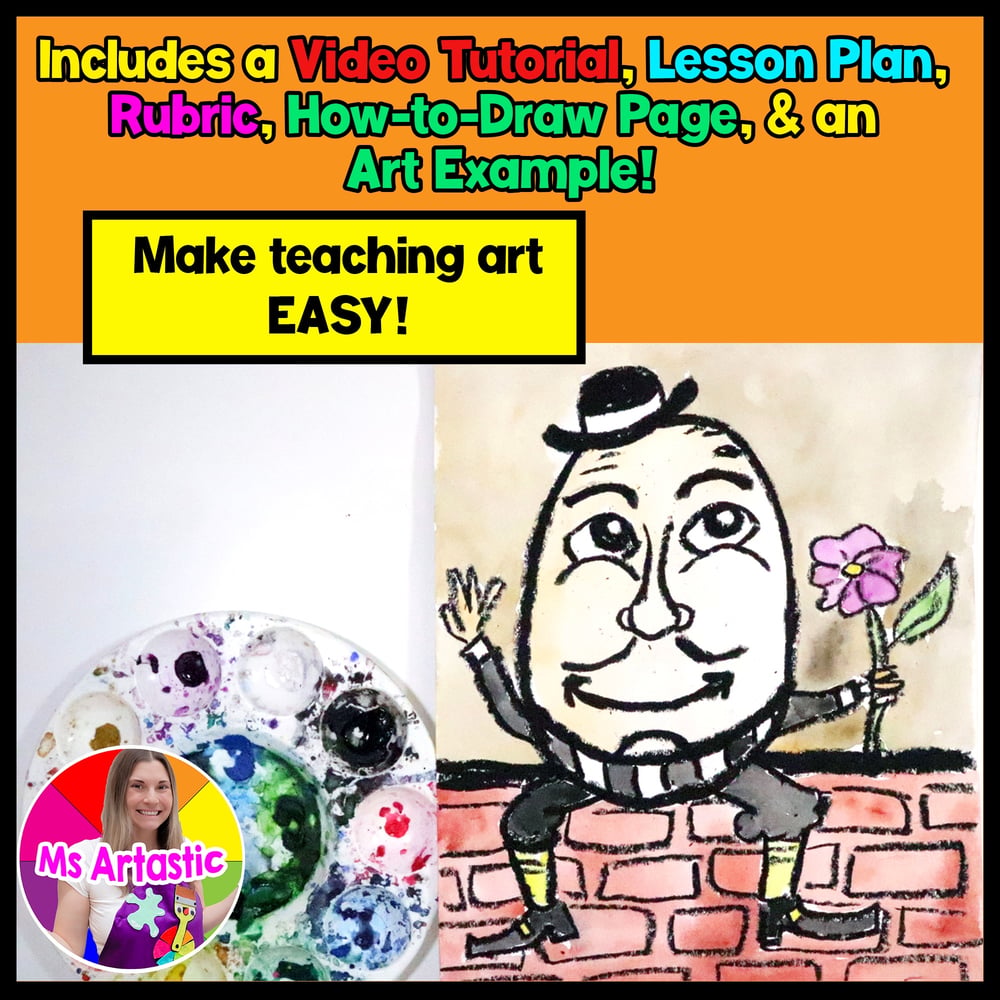 Art Lesson Humpty Dumpty Art Project Nursery Rhyme Kindergarten Art – image 2