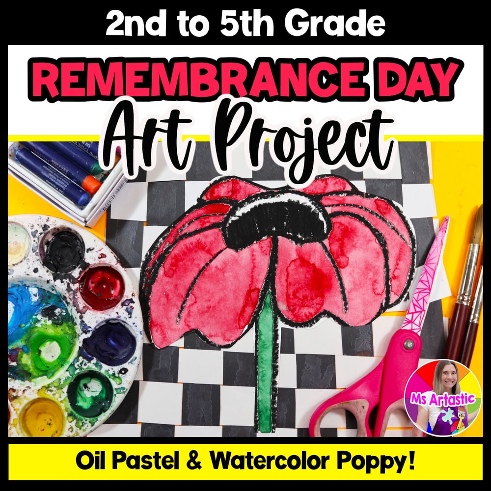 Remembrance Day Art Lesson Poppy Art Project Paper Weaving Artwork