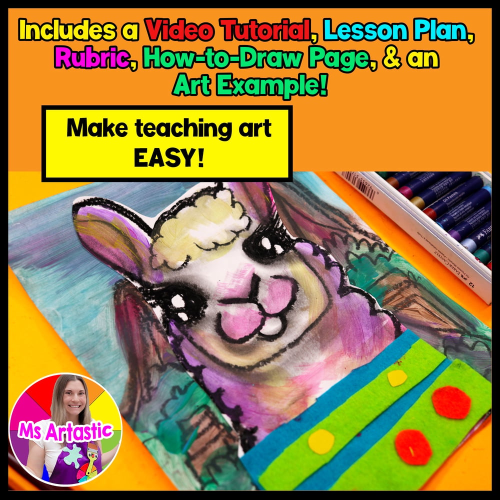 Peru Art Lesson Machu Picchu Landscape Llama Art Project Artwork Activity – image 2