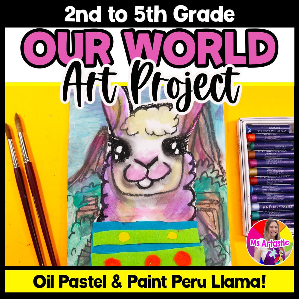 Peru Art Lesson Machu Picchu Landscape Llama Art Project Artwork Activity