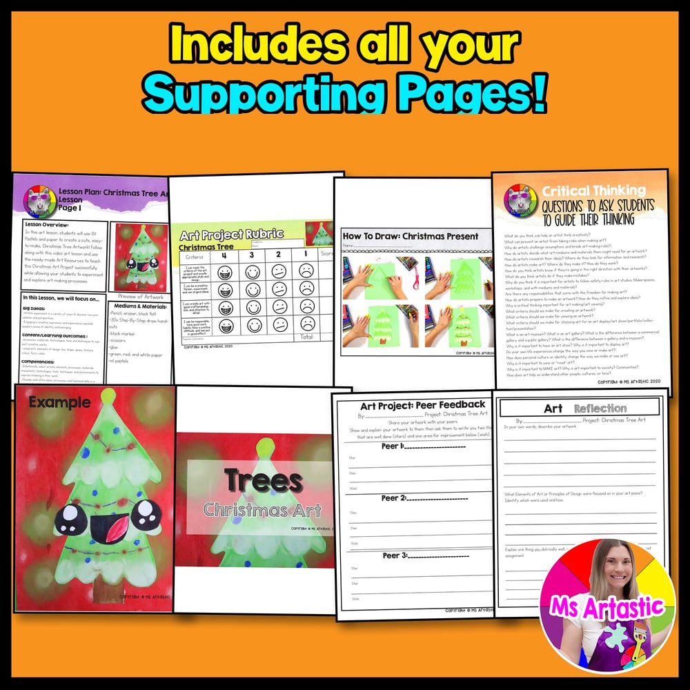 Christmas Art Lesson Christmas Tree Art Project Christmas Art Activities Artwork – image 3