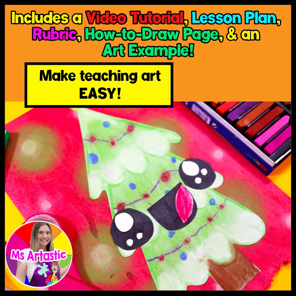 Christmas Art Lesson Christmas Tree Art Project Christmas Art Activities Artwork – image 2