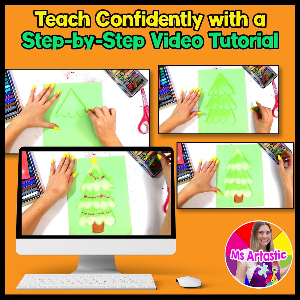 Christmas Art Lesson Christmas Tree Art Project Christmas Art Activities Artwork – image 4