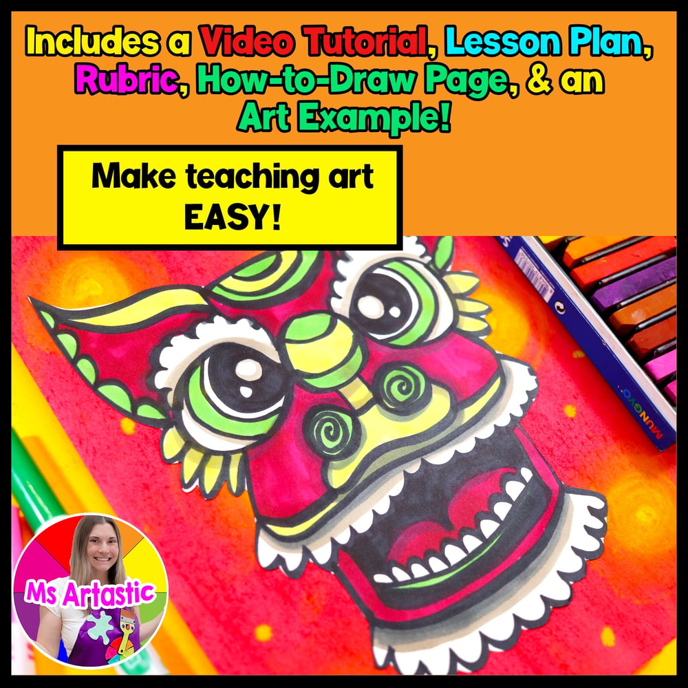 Lunar New Year Dragon Art Project Chinese New Year Art Lesson Tutorial – image 2