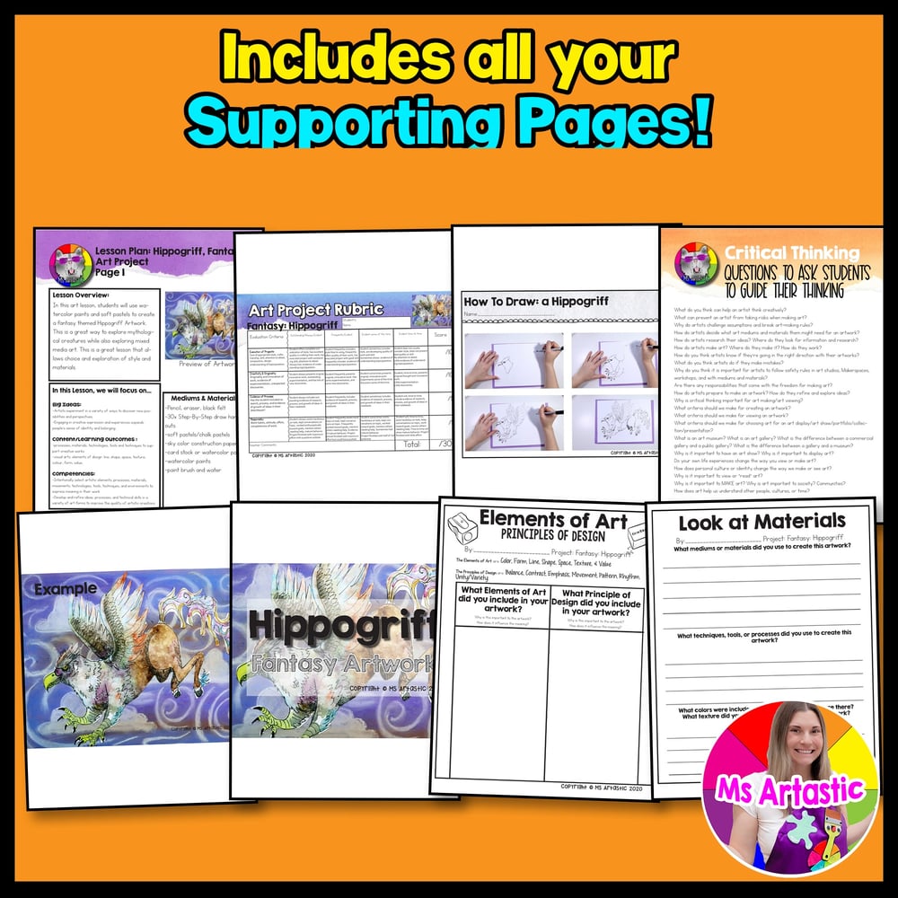 Artwork Art Lesson Fantasy Art Project Activity Middle School Art Activity – image 3