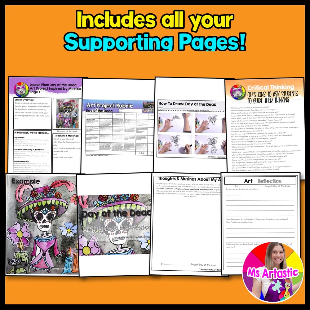 Art History Art Lesson Mexican Day of the Dead Art Project Activity Mexico – image 3