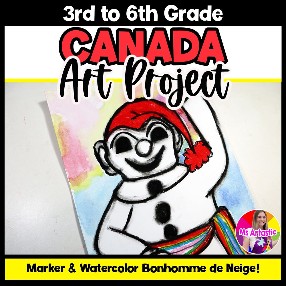 Canadian Art Bonhomme de Neige Art Lesson Winter Carnival Carnaval Quebec Winter