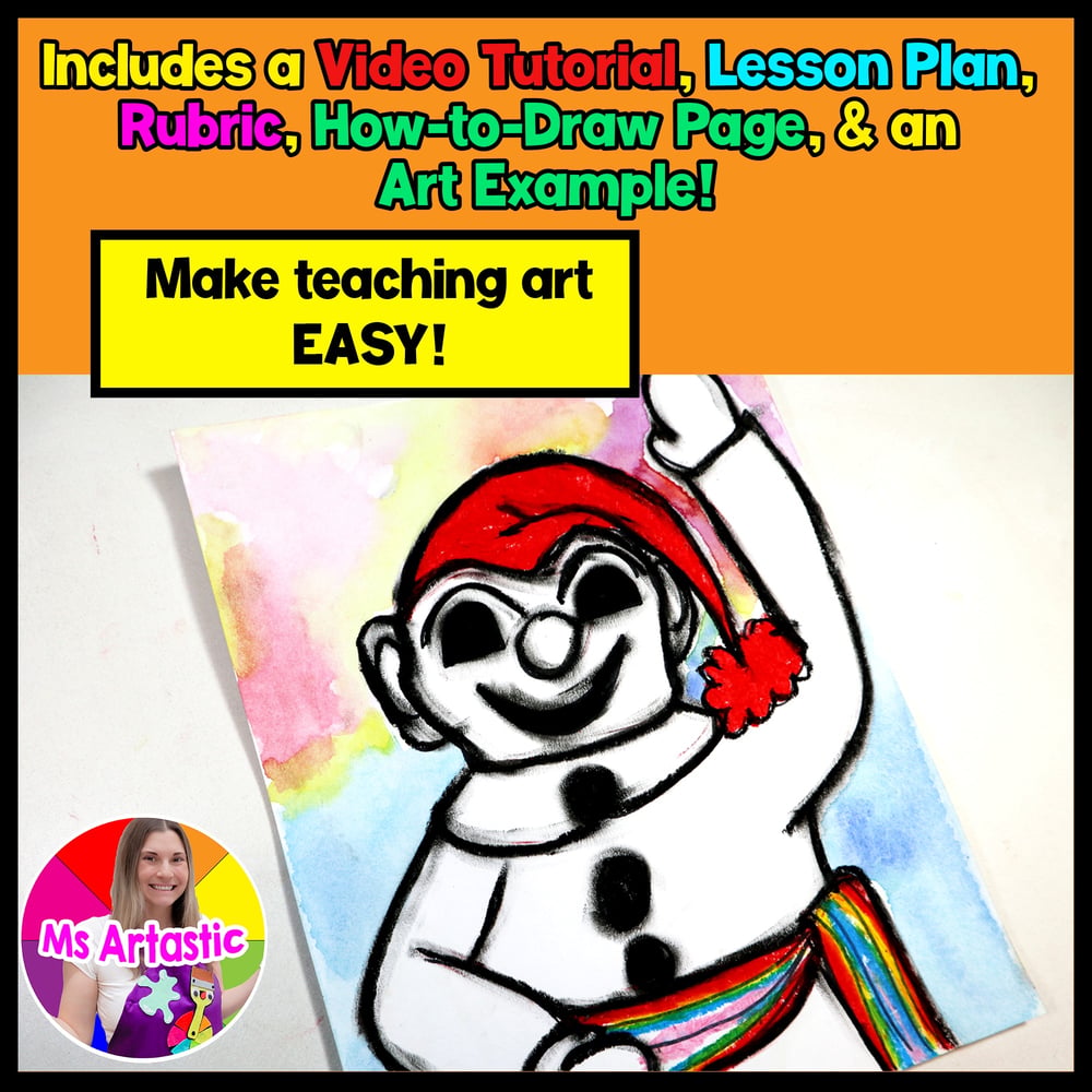 Canadian Art Bonhomme de Neige Art Lesson Winter Carnival Carnaval Quebec Winter – image 2
