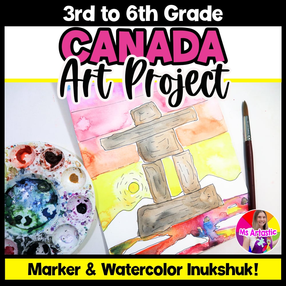 Canadian Art Project Inukshuk Art Lesson Canada Art Activity Winter