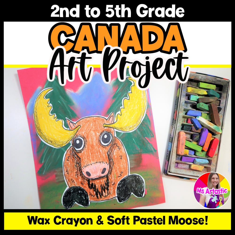 Canadian Art Project Moose Art Lesson Canada Art Activity Artwork Bulletin Board