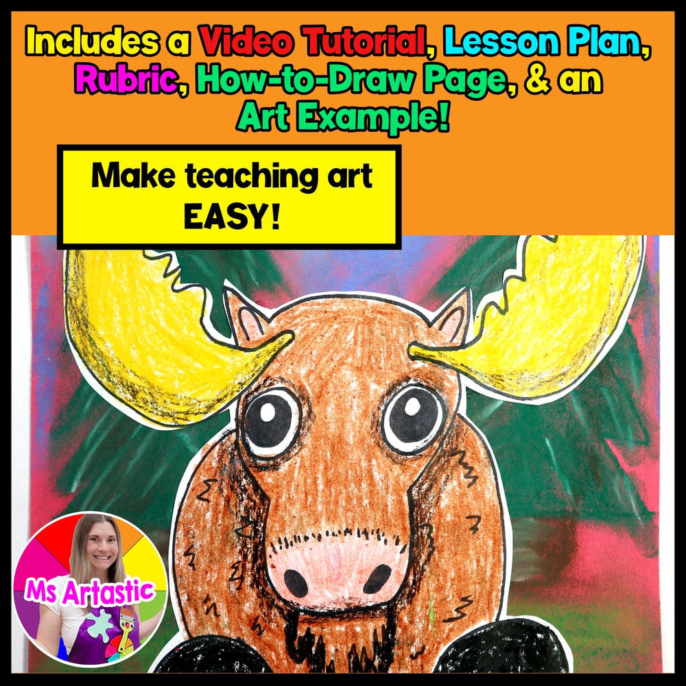 Canadian Art Project Moose Art Lesson Canada Art Activity Artwork Bulletin Board – image 2