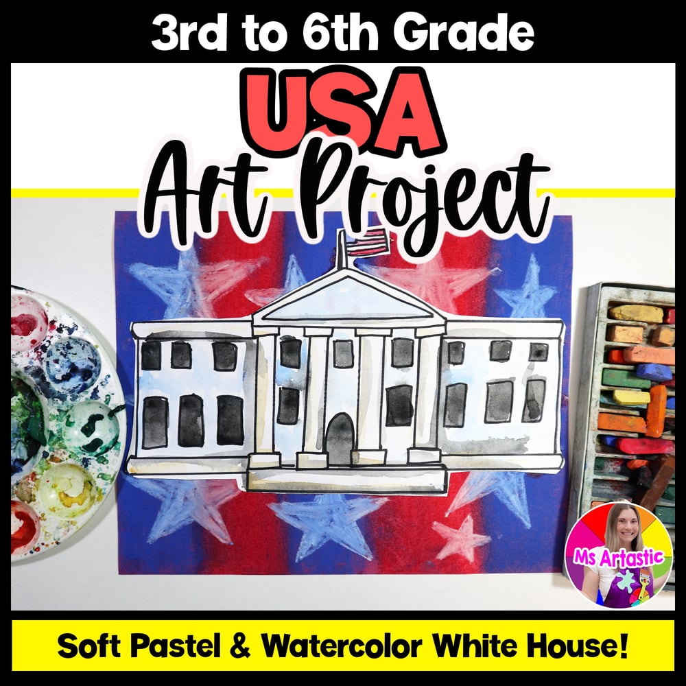 Art Lesson Presidents Day Art Project White House USA Art Activities Craft