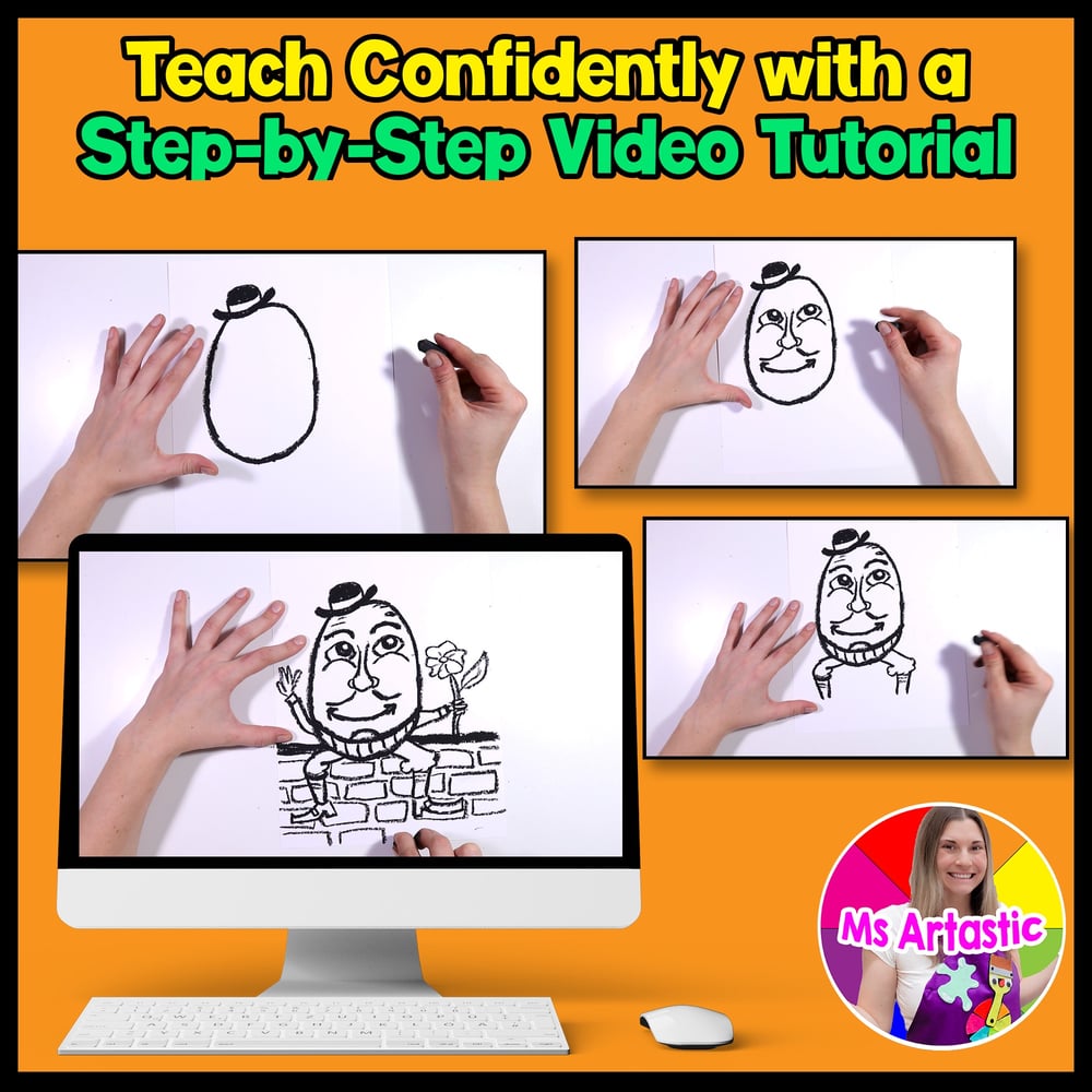 Art Lesson Humpty Dumpty Art Project Nursery Rhyme Kindergarten Art – image 4