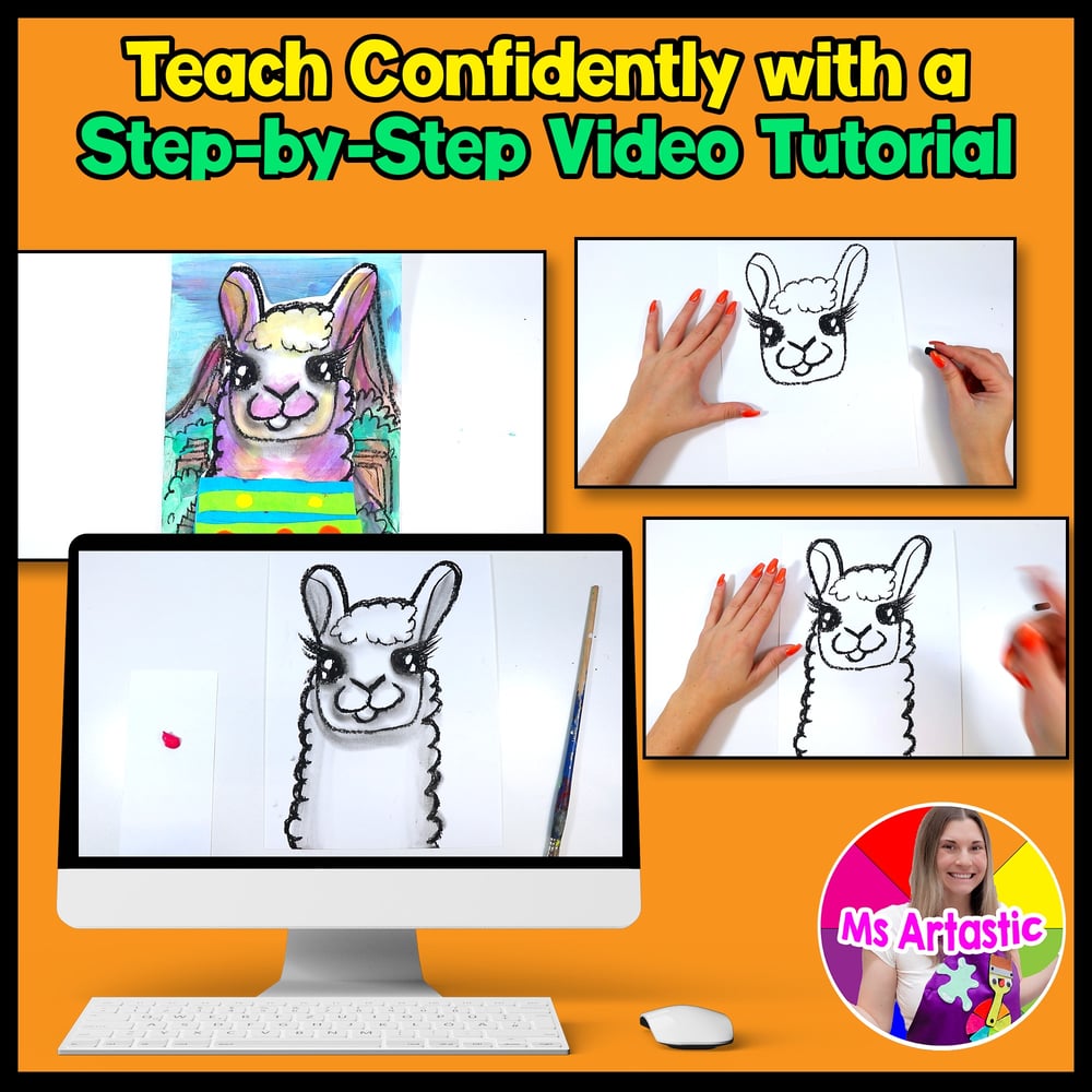 Peru Art Lesson Machu Picchu Landscape Llama Art Project Artwork Activity – image 4