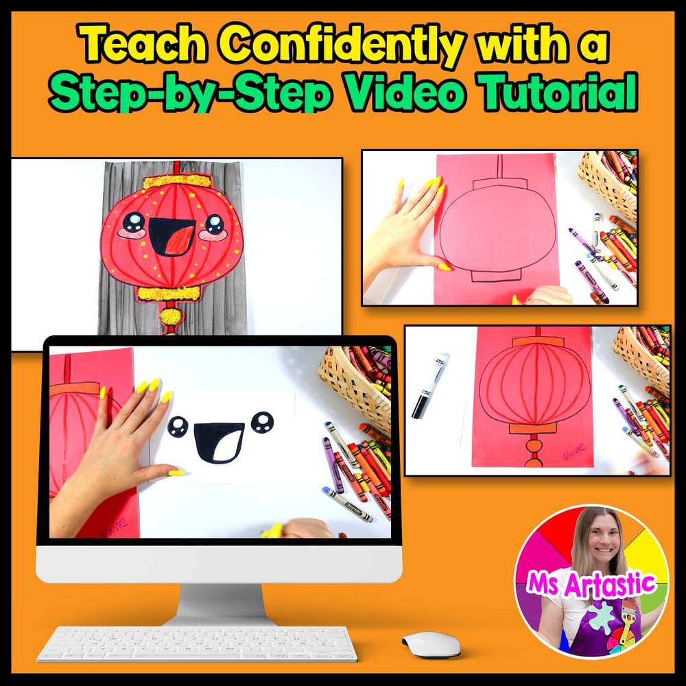 Lunar New Year Lantern Art Project Tutorial Chinese New Year Lantern Craft Art – image 4