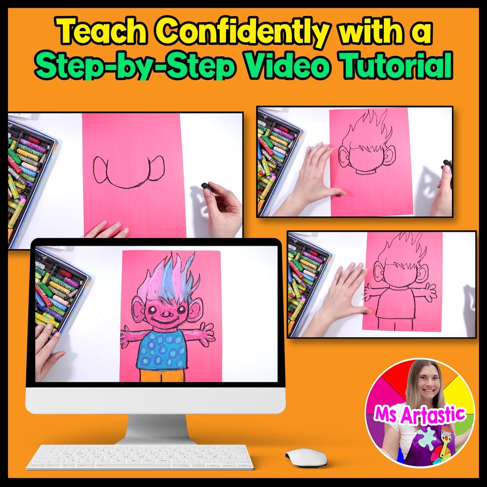 Troll Art Lesson Fantasy Art Project Trolls Art Activity Primary or Elementary – image 4
