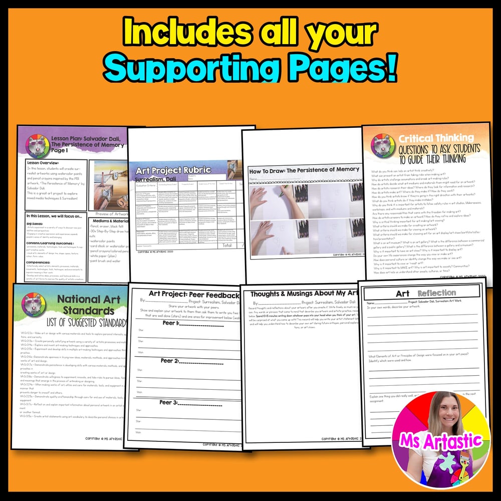 Surrealism Art Project Salvador Dali Art Lesson Surrealist Artwork Art Activity – image 3