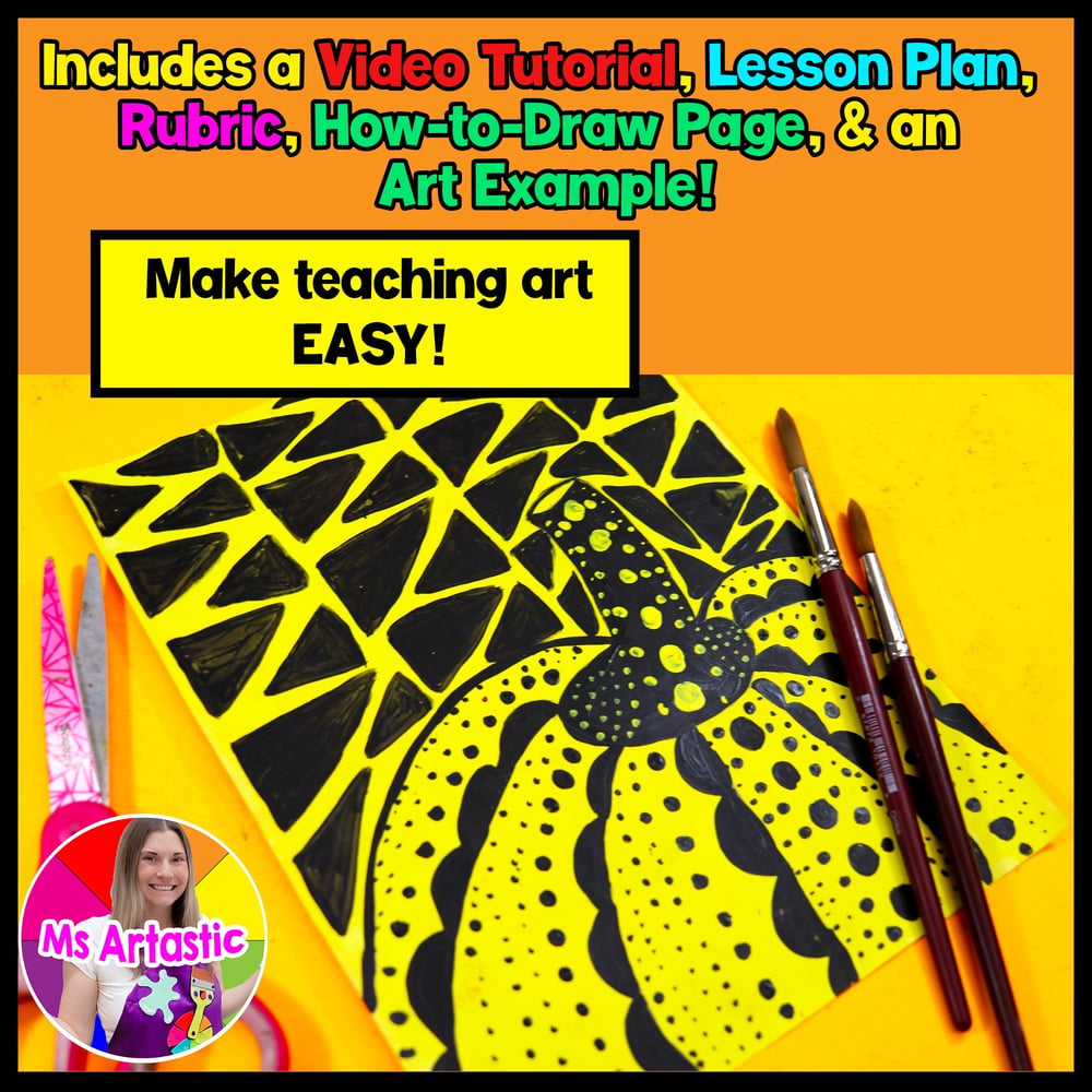 Yayoi Kusama Pumpkin Art Project Fall Art Lesson Pattern Autumn Art Activity – image 2