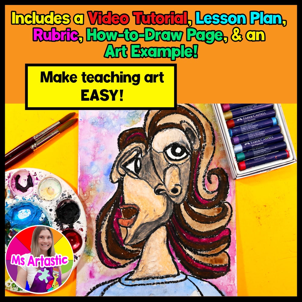 Picasso Art Project Cubist Self Portrait Art Lesson Art History Picasso Activity – image 2