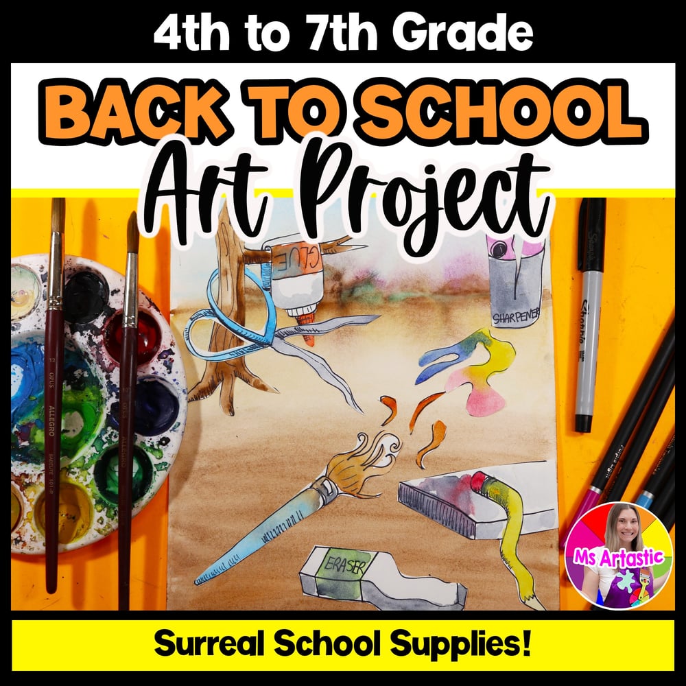 Back to School Salvador Dali Art Lesson Surrealist School Supplies Art Project