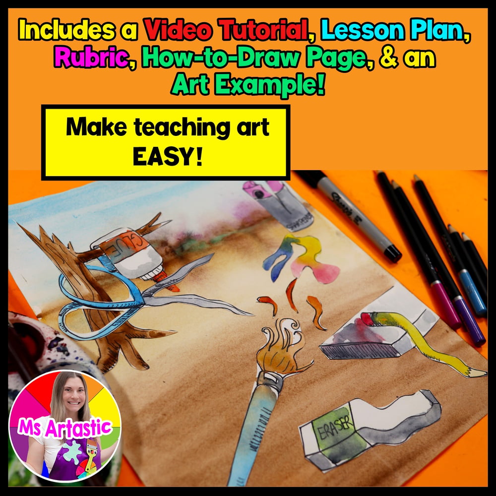 Back to School Salvador Dali Art Lesson Surrealist School Supplies Art Project – image 2