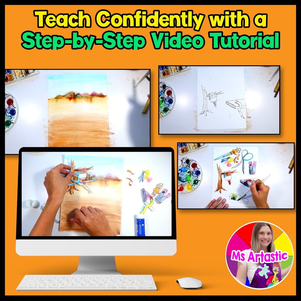 Back to School Salvador Dali Art Lesson Surrealist School Supplies Art Project – image 4