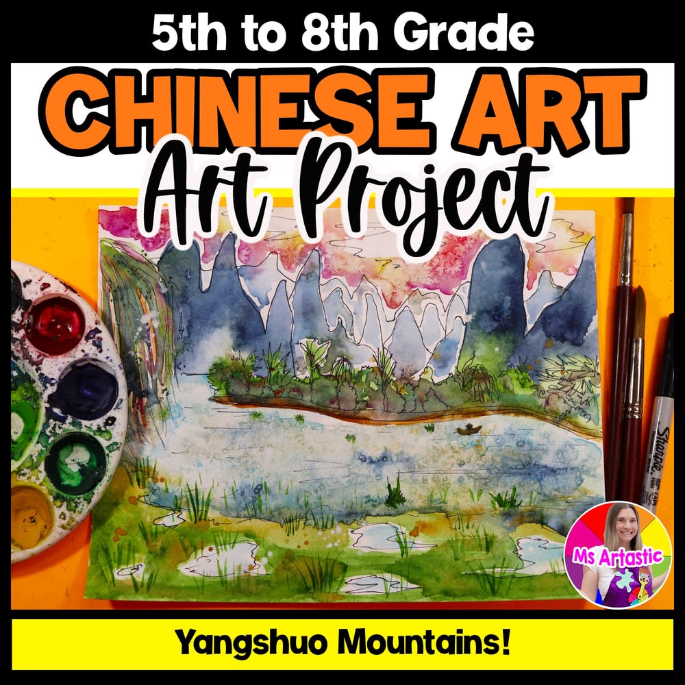 Chinese Landscape Art Project Yangshuo Mountains Art Lesson Art History Activity