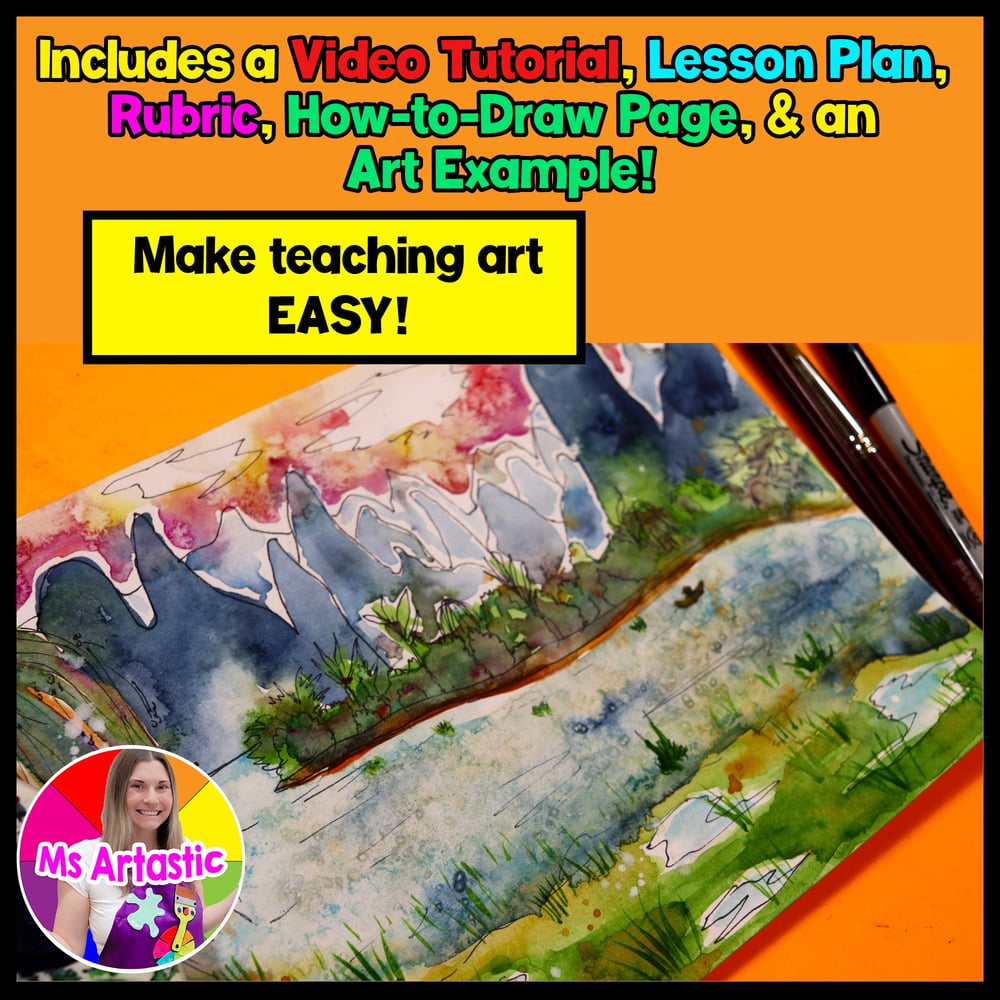 Chinese Landscape Art Project Yangshuo Mountains Art Lesson Art History Activity – image 2