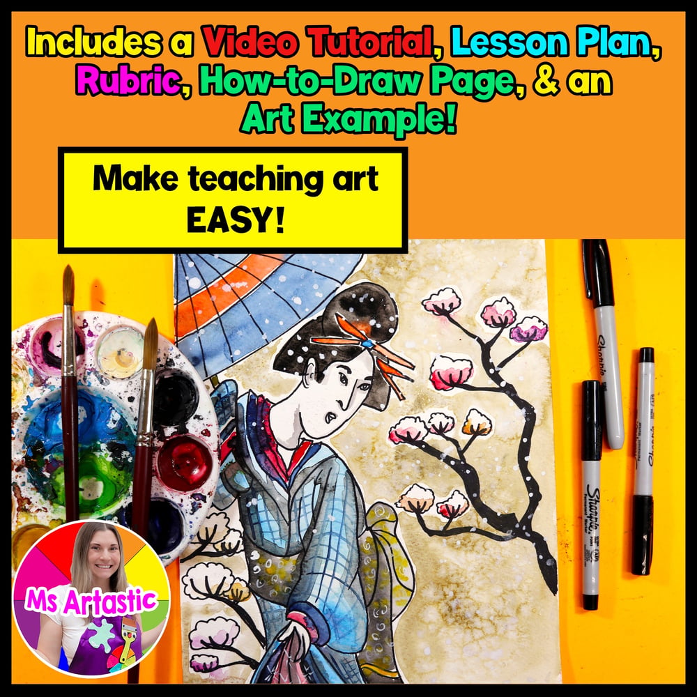 Japanese Art Lesson Beauty In Snow Art Project Japan Art History Art Activity – image 2