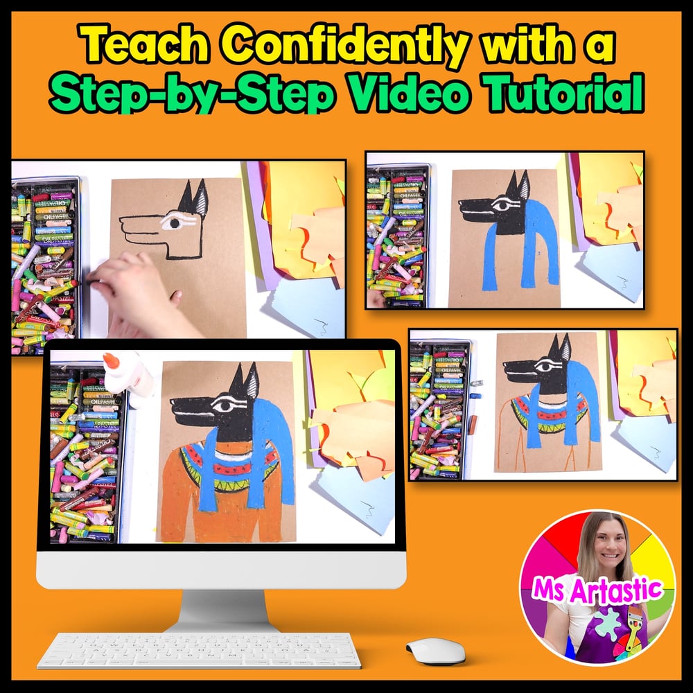 Ancient Egypt Anubis Art Lesson Egyptian Art Project Art History Art Activity – image 4