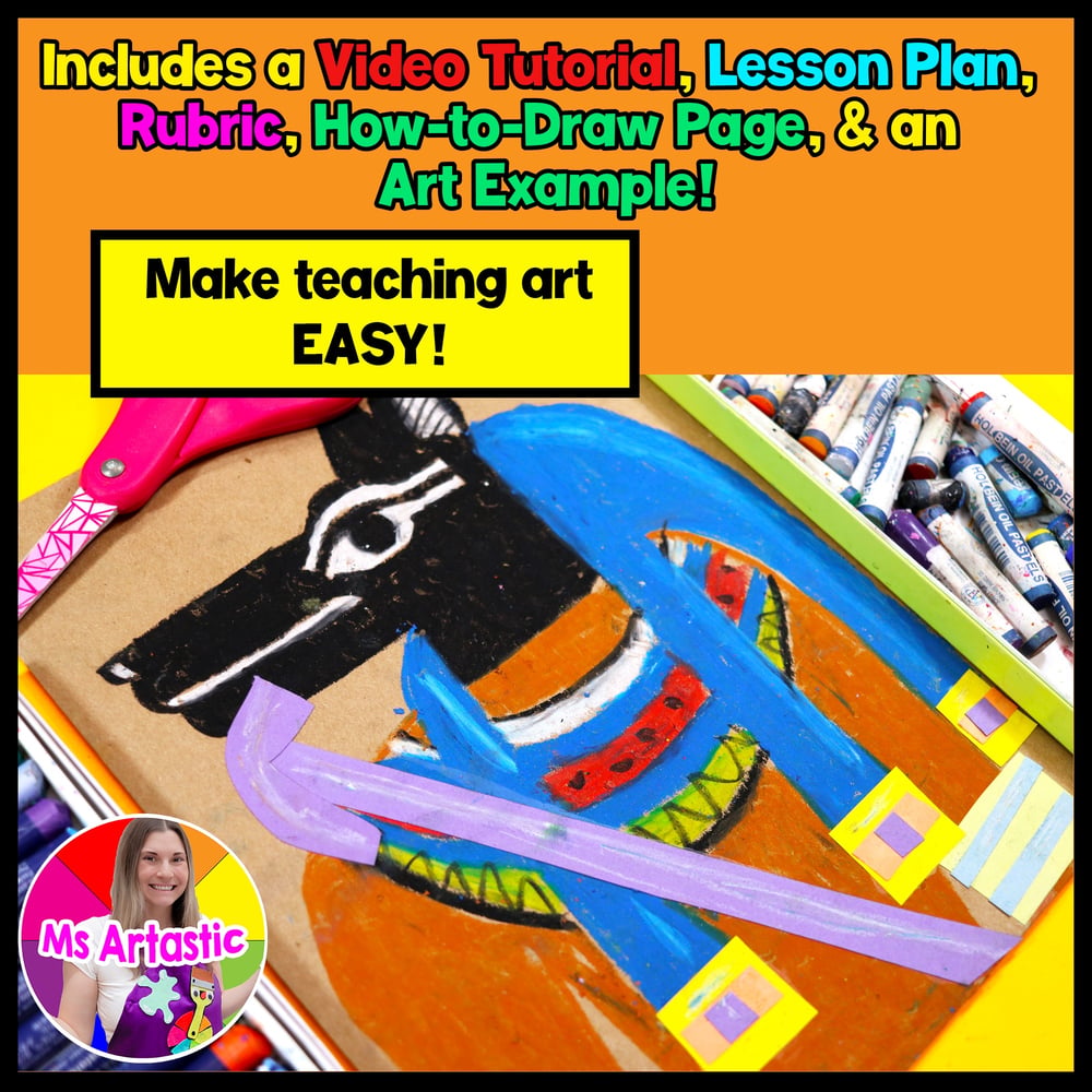 Ancient Egypt Anubis Art Lesson Egyptian Art Project Art History Art Activity – image 2
