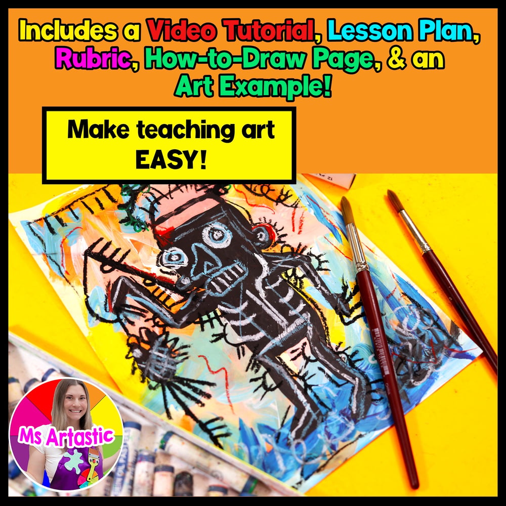 Jean Michel Basquiat Art Project Black History Month Art Lesson Art History – image 2