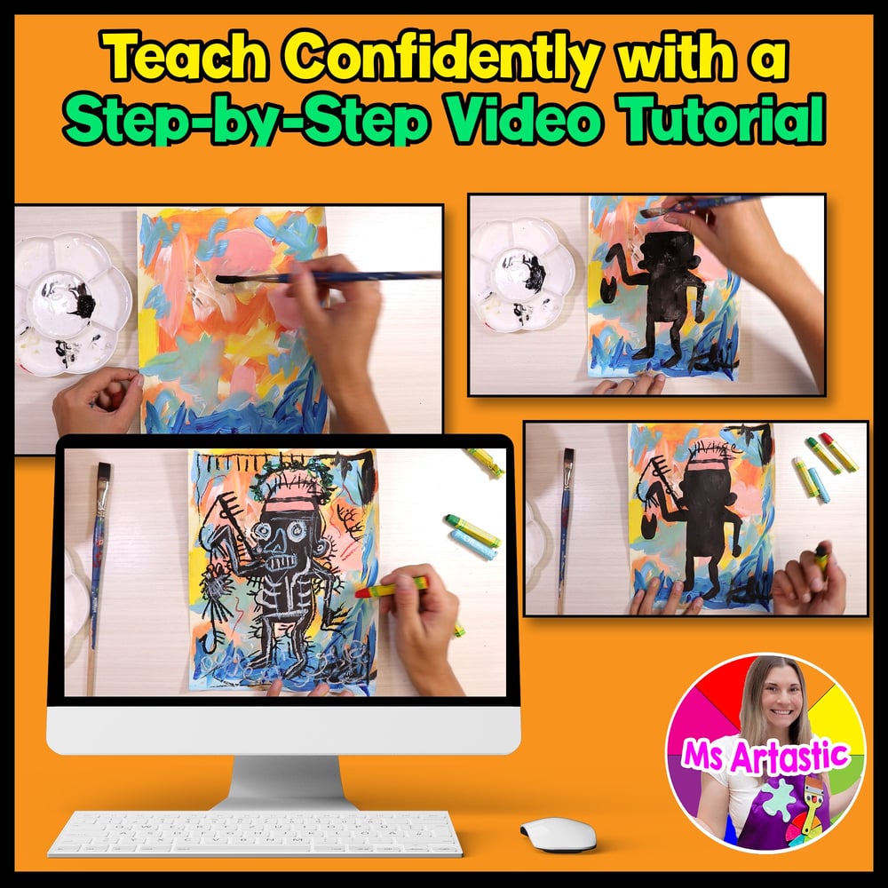 Jean Michel Basquiat Art Project Black History Month Art Lesson Art History – image 4