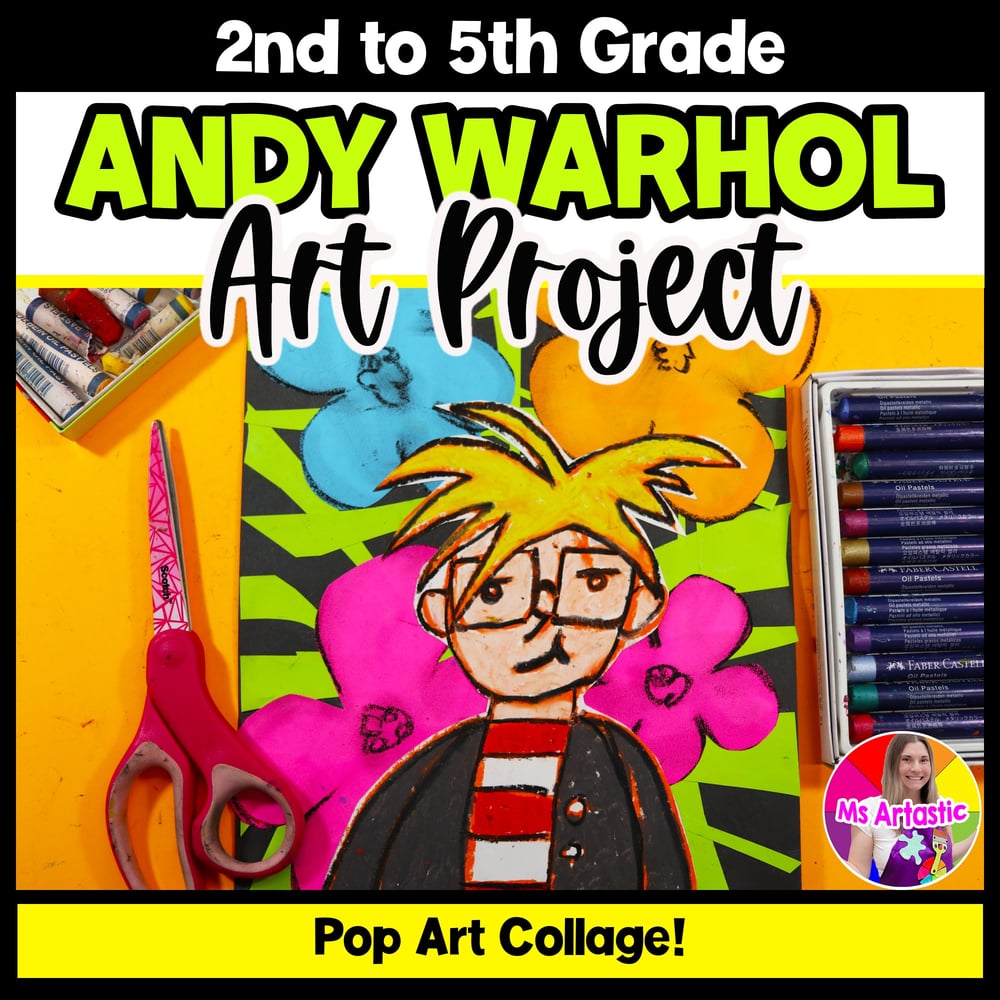 Andy Warhol Art Lesson Pop Art Collage Art History Elementary Art Activity