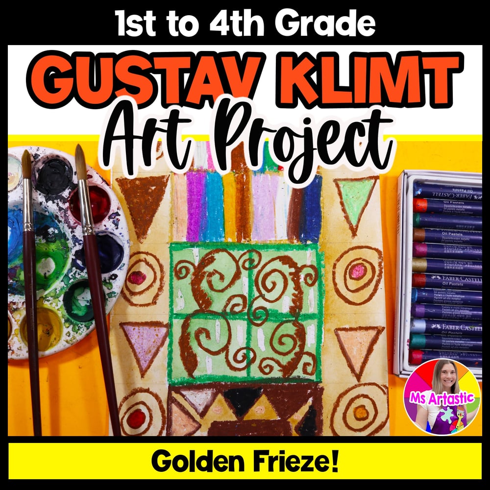 Gustav Klimt Art Project Frieze Art Lesson Art History Elementary Art Activity