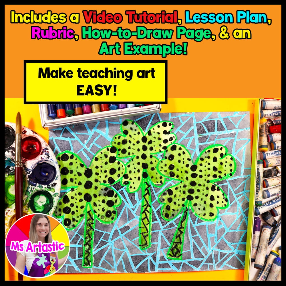 St Patricks Day Art Lesson Shamrock Art Activity Yayoi Kusama Art Project – image 2
