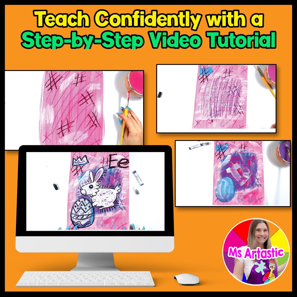 Art History Easter Bunny Art Lesson JeanMichel Basquiat Easter Art Project – image 4
