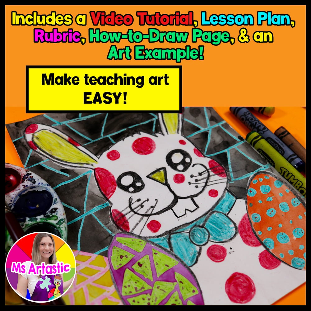 Art History Easter Bunny Art Lesson Yayoi Kusama Inspired Easter Art Project – image 2