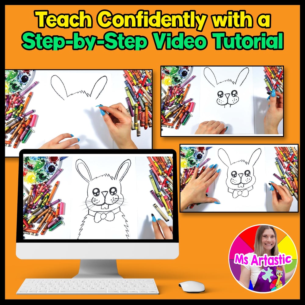 Art History Easter Bunny Art Lesson Yayoi Kusama Inspired Easter Art Project – image 4