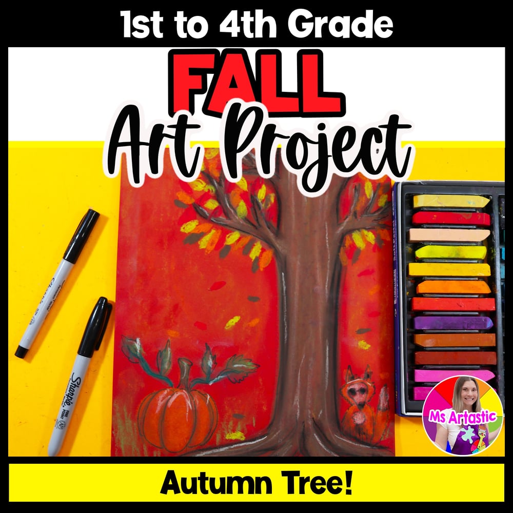Fall Tree Art Lesson Autumn Tree Art Project Seasonal Art Activity Primary Art